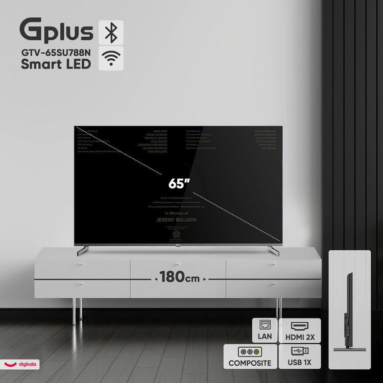 تلویزیون 65 اینچ ال ای دی هوشمند جی پلاس مدل GTV-65SU789N